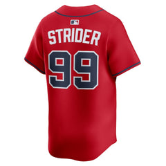 Spencer Strider Atlanta Braves Alternate Limited Player Jersey - Red | Nike