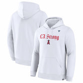 Los Angeles Angels Unisex LA Strong Premium Fleece Pullover Hoodie - White