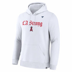 Los Angeles Angels Unisex LA Strong Premium Fleece Pullover Hoodie - White