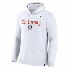 Anaheim Ducks Fanatics Unisex LA Strong Premium Fleece Pullover Hoodie White