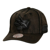 San Jose Sharks Mitchell & Ness Downtown Snow Wash Pro-Crown Adjustable Hat Black