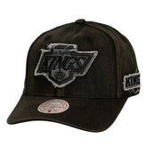 Los Angeles Kings Mitchell & Ness Downtown Snow Wash Pro-Crown Adjustable Hat Black