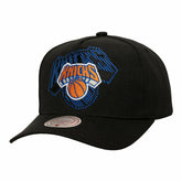 New York Knicks Tilted Pro Pinch Adjustable Hat - Black | Mitchell & Ness cheap