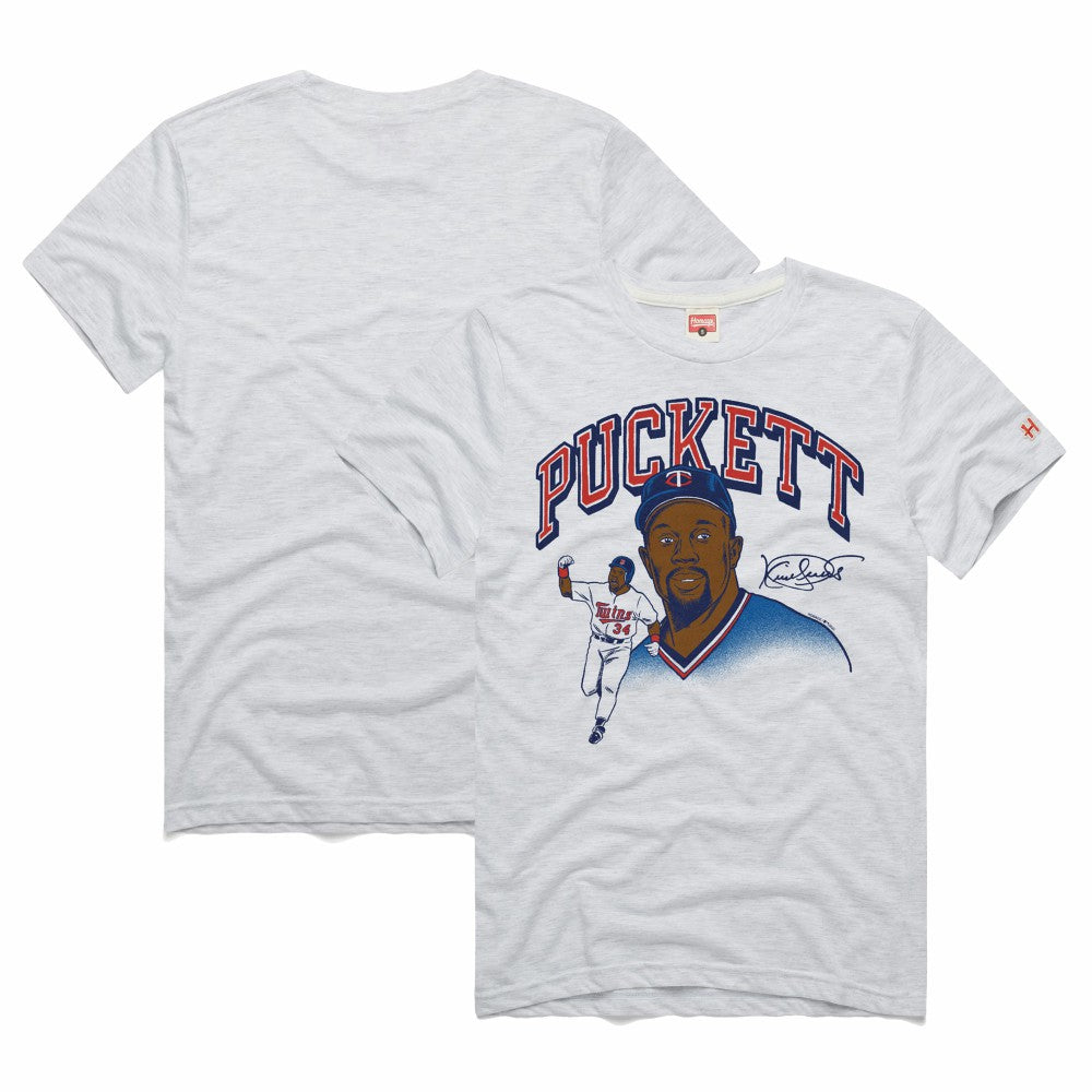 Kirby Puckett Minnesota Twins Homage Graphic Player Tri-Blend T-Shirt - Ash