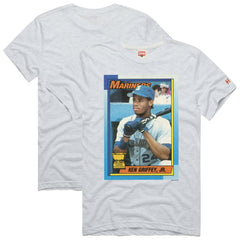 Ken Griffey Jr. Seattle Mariners Homage 1990 Topps Baseball Card Player T-Shirt - Ash