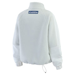 Los Angeles Dodgers WEAR by Erin Andrews Women's Polar Fleece Quarter-Zip Jacket - Gray