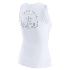 Houston Astros WEAR by Erin Andrews Women's Rib-Knit Henley Tank Top - White