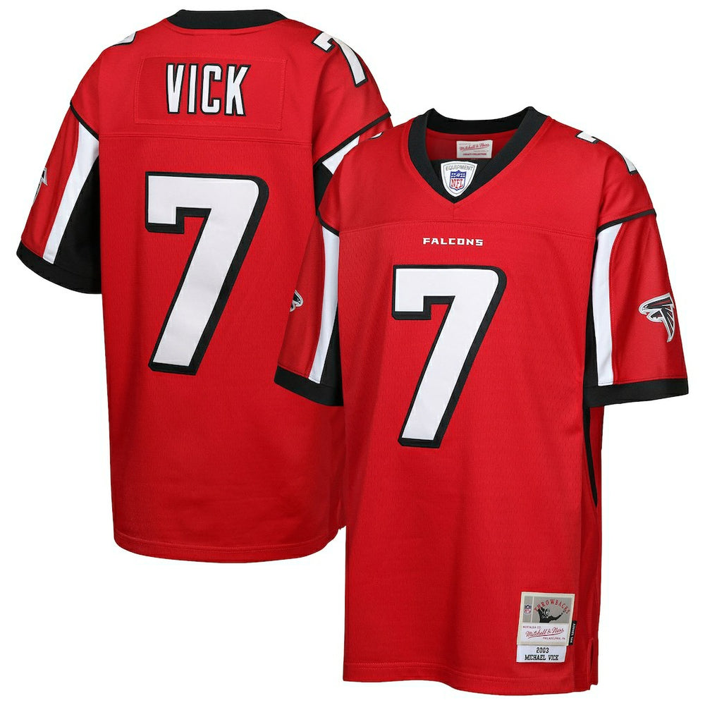 Michael Vick Atlanta Falcons Youth 2003 Legacy Retired Player Jersey - Red on sale