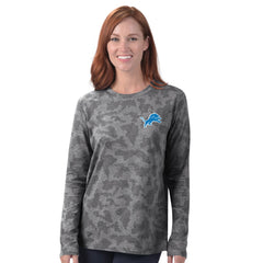 Detroit Lions MSX by Michael Strahan Women's Camo Performance Long Sleeve T-Shirt - Grey for sale