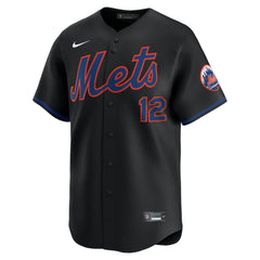 Francisco Lindor New York Mets Alternate Limited Jersey - Black | Nike