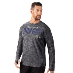 Baltimore Ravens MSX by Michael Strahan Performance Camo Long Sleeve T-Shirt - Black sale
