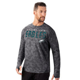Philadelphia Eagles MSX by Michael Strahan Performance Camo Long Sleeve T-Shirt - Black discount