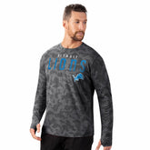 Detroit Lions MSX by Michael Strahan Performance Camo Long Sleeve T-Shirt - Black discount