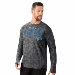 Detroit Lions MSX by Michael Strahan Performance Camo Long Sleeve T-Shirt - Black discount