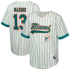 Dan Marino Miami Dolphins Youth Retired Player Name & Number Baseball Jersey - Cream sale