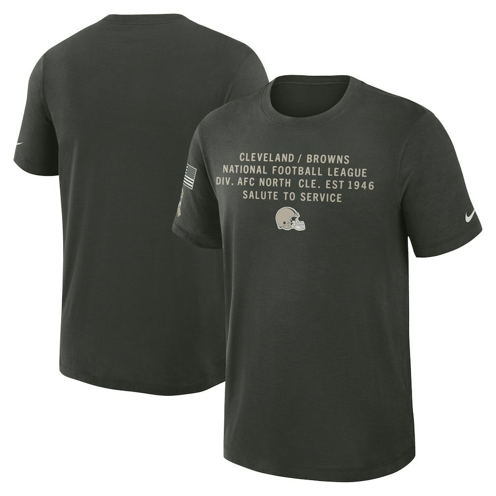 Cleveland Browns 2025 Salute to Service Sideline Slub Dri-FIT T-Shirt - Dark Green | Nike cheap