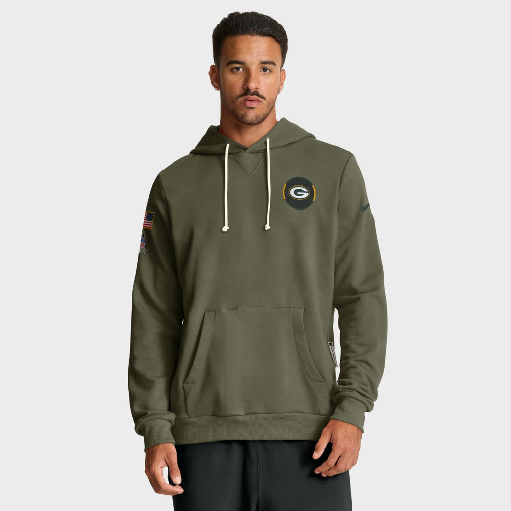 Green Bay Packers 2025 Salute to Service Sideline Standard Issue Dri-FIT Hoodie - Olive | Nike cheap