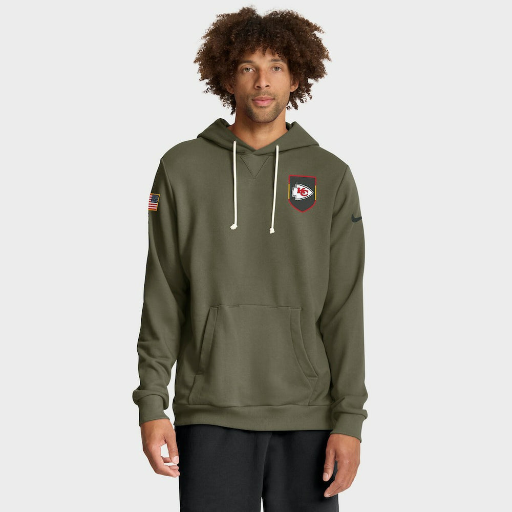 Kansas City Chiefs 2025 Salute to Service Sideline Standard Issue Dri-FIT Hoodie - Olive | Nike cheap