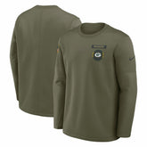 Green Bay Packers 2025 Salute to Service Sideline Coaches Therma-FIT Long Sleeve Shirt - Olive | Nike cheap