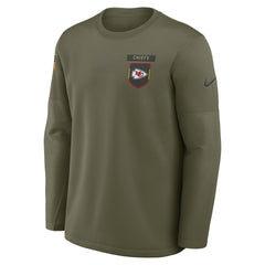 Kansas City Chiefs 2025 Salute to Service Sideline Coaches Therma-FIT Long Sleeve Shirt - Olive | Nike online