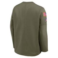 Kansas City Chiefs 2025 Salute to Service Sideline Coaches Therma-FIT Long Sleeve Shirt - Olive | Nike online