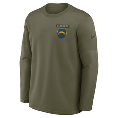 Los Angeles Chargers 2025 Salute to Service Sideline Coaches Therma-FIT Long Sleeve Shirt - Olive | Nike online