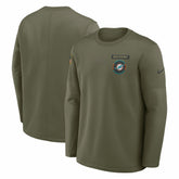 Miami Dolphins 2025 Salute to Service Sideline Coaches Therma-FIT Long Sleeve Shirt - Olive | Nike on sale