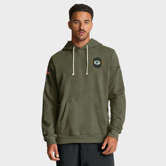 Green Bay Packers Big & Tall 2025 Salute to Service Sideline Dominant Force Dri-FIT Hoodie - Olive | Nike on sale
