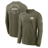 New York Jets 2025 Salute to Service Sideline Long Sleeve T-Shirt - Olive | Nike sale