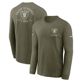 Las Vegas Raiders 2025 Salute to Service Sideline Long Sleeve T-Shirt - Olive | Nike outlet