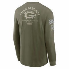 Green Bay Packers 2025 Salute to Service Sideline Long Sleeve T-Shirt - Olive | Nike for sale