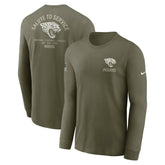 Jacksonville Jaguars 2025 Salute to Service Sideline Long Sleeve T-Shirt - Olive | Nike on sale