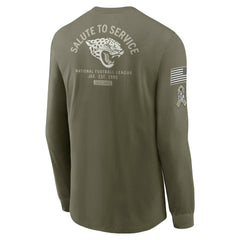 Jacksonville Jaguars 2025 Salute to Service Sideline Long Sleeve T-Shirt - Olive | Nike on sale