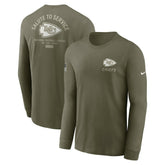 Kansas City Chiefs 2025 Salute to Service Sideline Long Sleeve T-Shirt - Olive | Nike discount