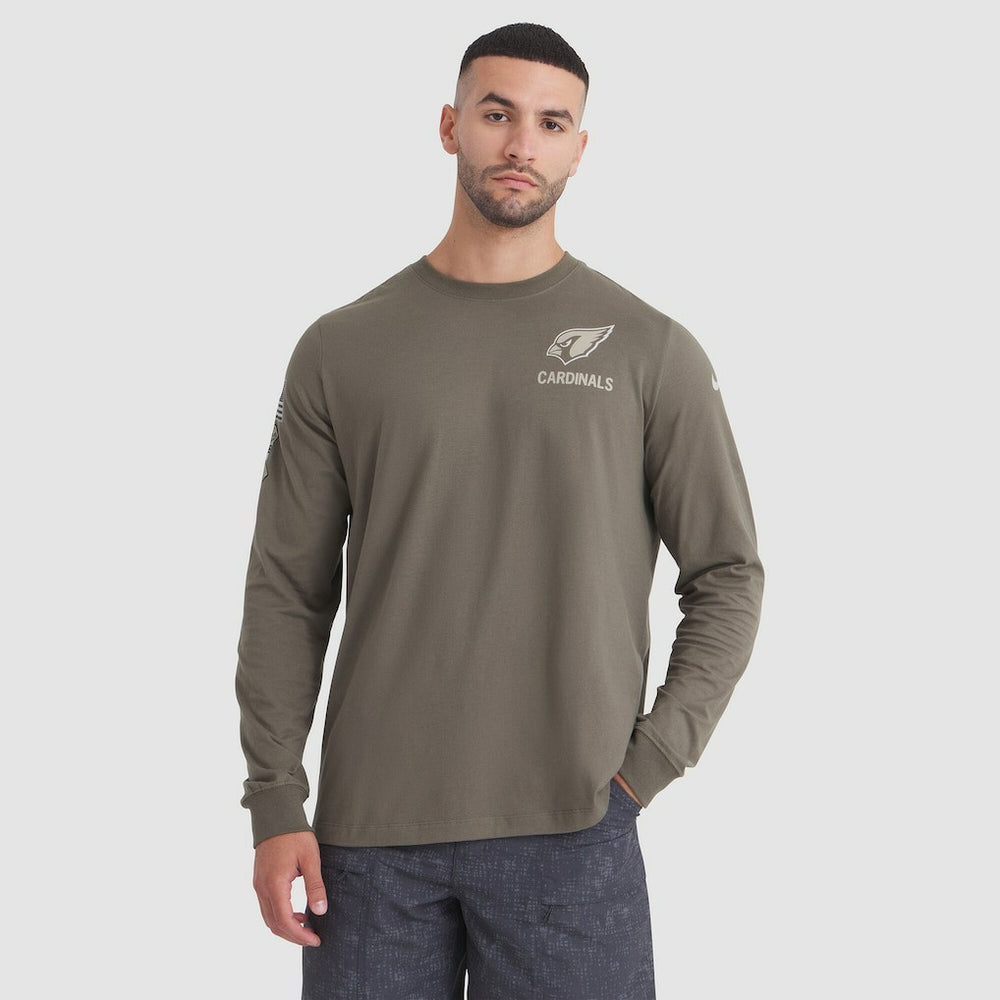 Arizona Cardinals 2025 Salute to Service Sideline Long Sleeve T-Shirt - Olive | Nike on sale