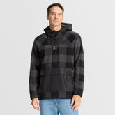 Kansas City Chiefs Elements Plaid Polar Fleece Quarter-Zip Hoodie - Black outlet