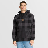 Chicago Bears Elements Plaid Polar Fleece Quarter-Zip Hoodie - Black on sale