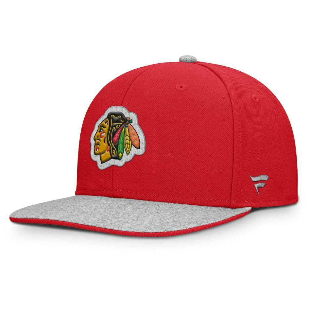 Chicago Blackhawks Fanatics Fundamentals Loden Snapback Hat Red