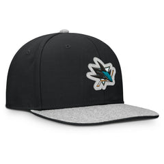 San Jose Sharks Fanatics Fundamentals Loden Snapback Hat Black