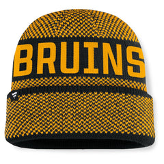 Boston Bruins Fanatics Fundamentals Shelter Cuffed Knit Hat Black/Gold