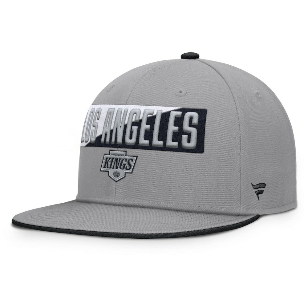 Los Angeles Kings Fanatics Fundamentals Duo Split Logo Snapback Hat Gray