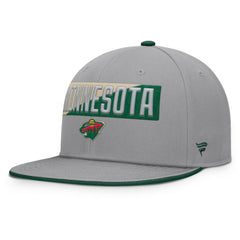 Minnesota Wild Fanatics Fundamentals Duo Split Logo Snapback Hat Gray