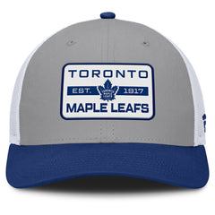 Toronto Maple Leafs Fanatics Fundamental Adapt Trucker Adjustable Hat Gray/Blue