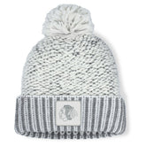 Chicago Blackhawks Fanatics Women's Fundamental Mist Cuffed Knit Hat with Pom White/Gray