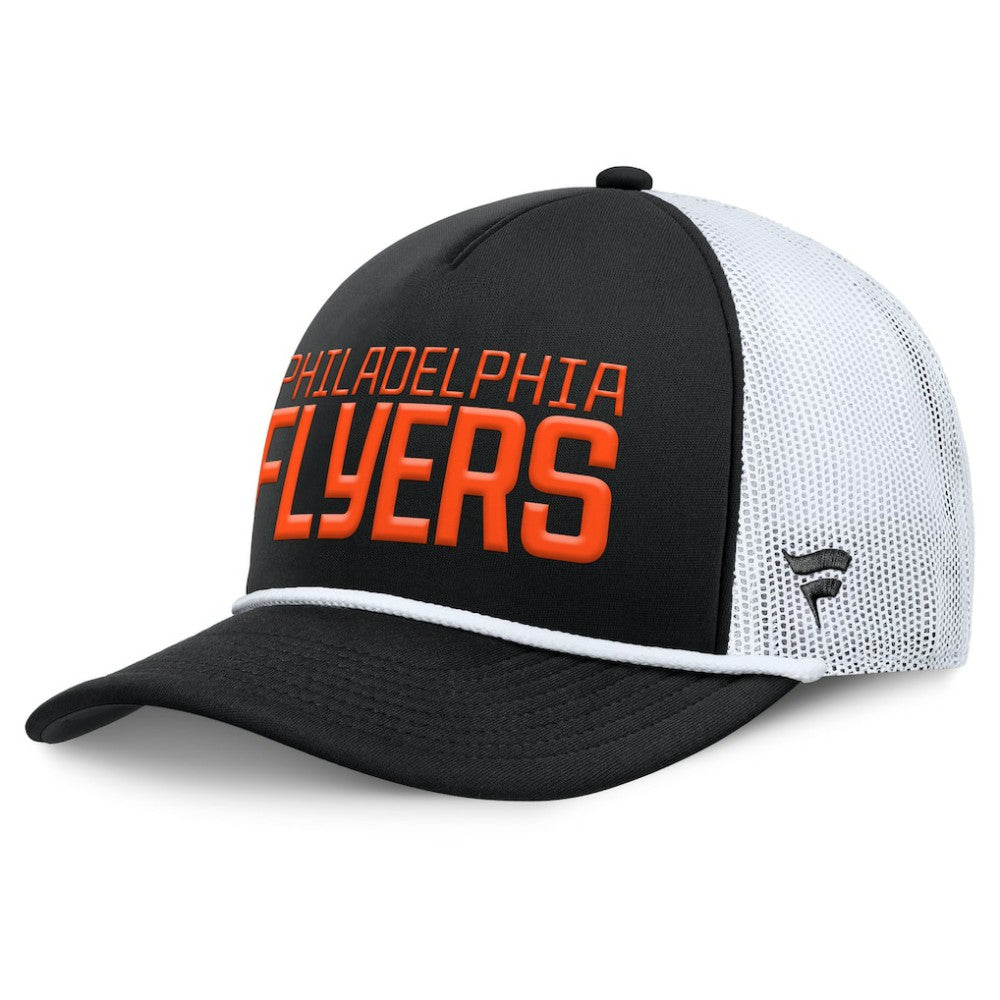 Philadelphia Flyers Fanatics Heritage Dutch A-Frame Trucker Adjustable Hat Black/White