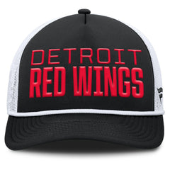 Detroit Red Wings Fanatics Heritage Dutch A-Frame Trucker Adjustable Hat Black/White