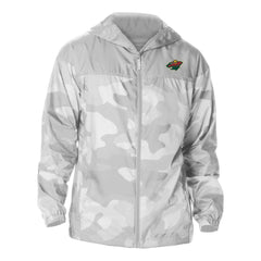Minnesota Wild Columbia Camo Flash Challenger Omni-Shade Full-Zip Hoodie Windbreaker Gray