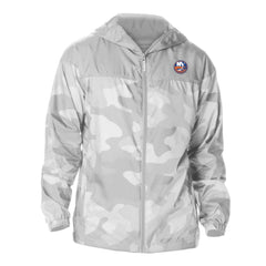 New York Islanders Columbia Camo Flash Challenger Omni-Shade Full-Zip Hoodie Windbreaker Gray