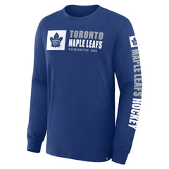 Toronto Maple Leafs Fanatics Goal Crease Legacy Long Sleeve T-Shirt Blue