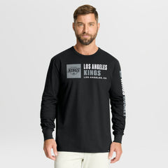 Los Angeles Kings Fanatics Goal Crease Legacy Long Sleeve T-Shirt Black